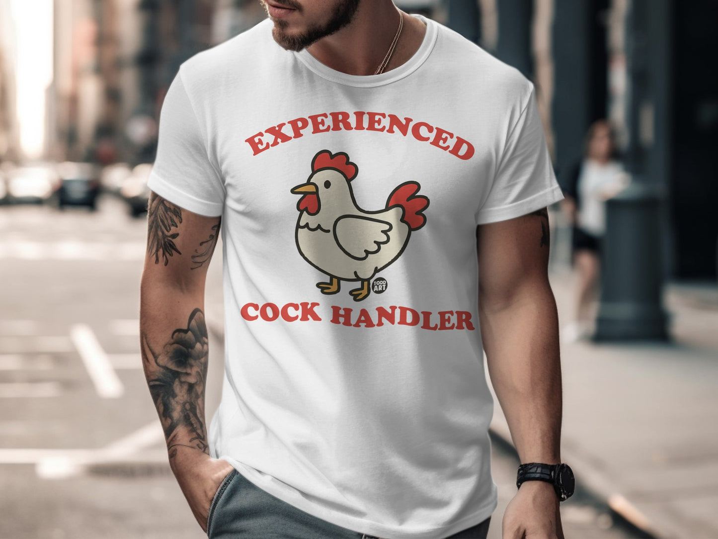 Experienced Cock Handler Graphic T-Shirt for Poultry Lovers