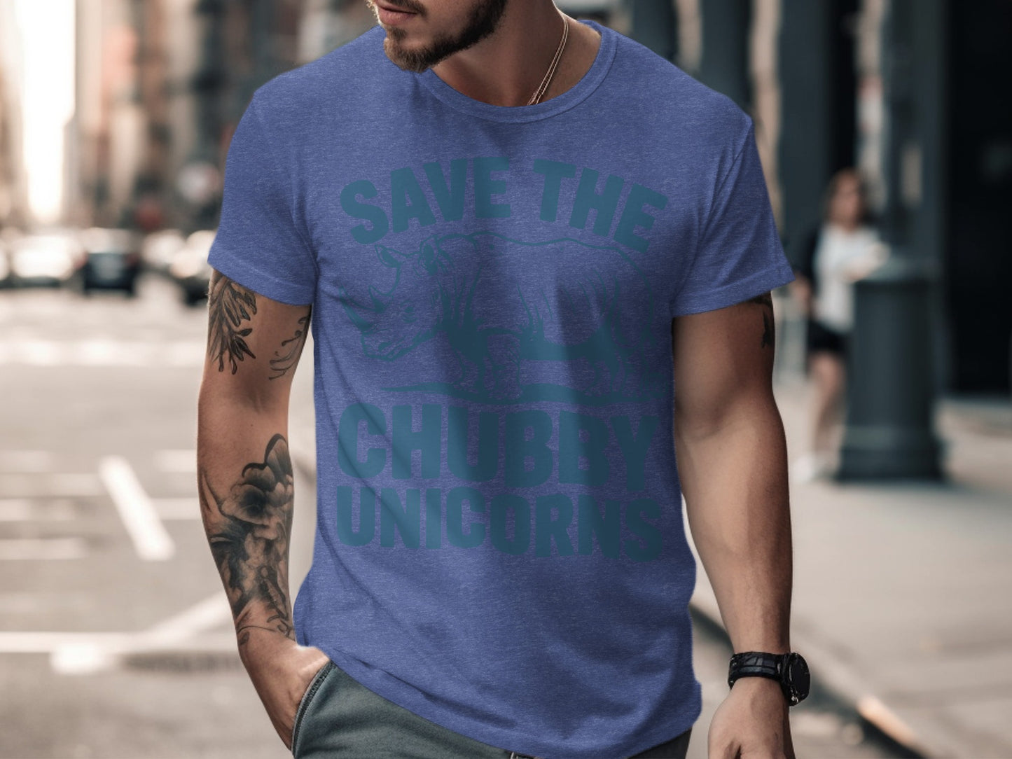 Save the Chubby Unicorns Graphic Tee Shirt