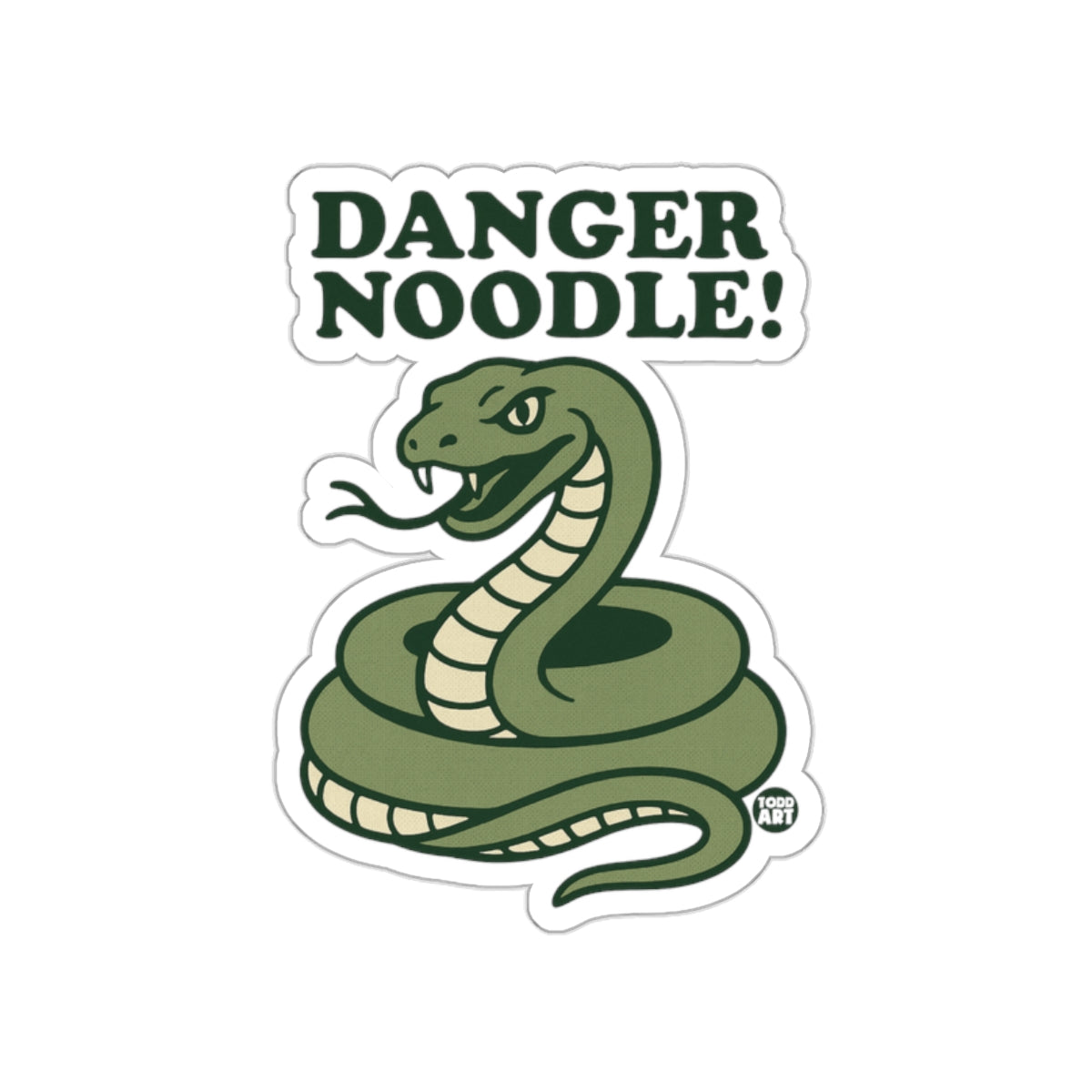 Danger Noodle Snake Reptile Funny Animal Cartoon sticker
