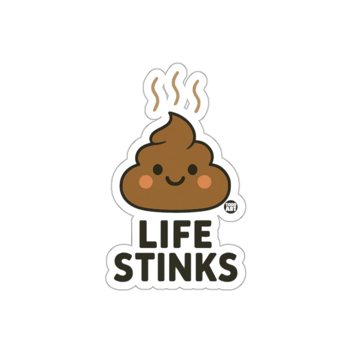 Life Stinks Poop Face Cute Funny Expression sticker