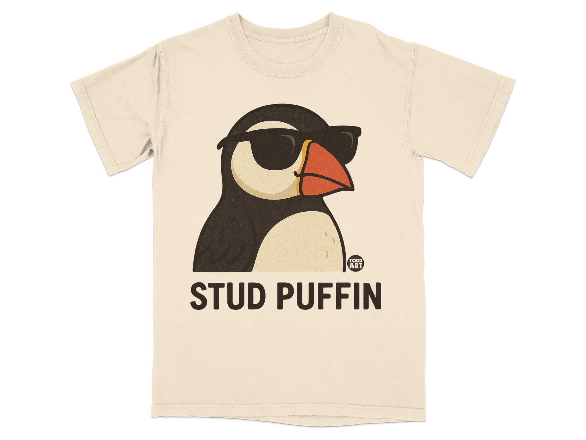 Stud Puffin Graphic Tee with Cool Puffin Design