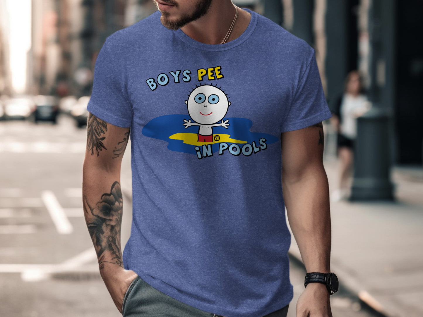 Boys Pee In Pools Funny Shirt Casual Tee