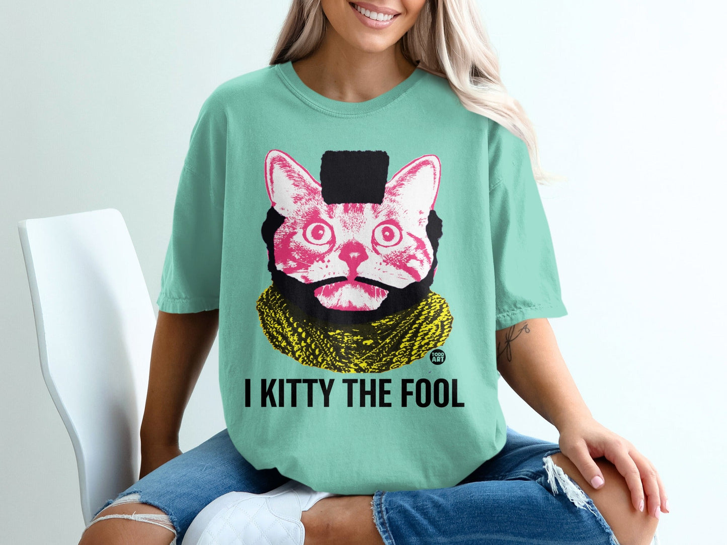 I Kitty The Fool Graphic Cat Statement T-Shirt