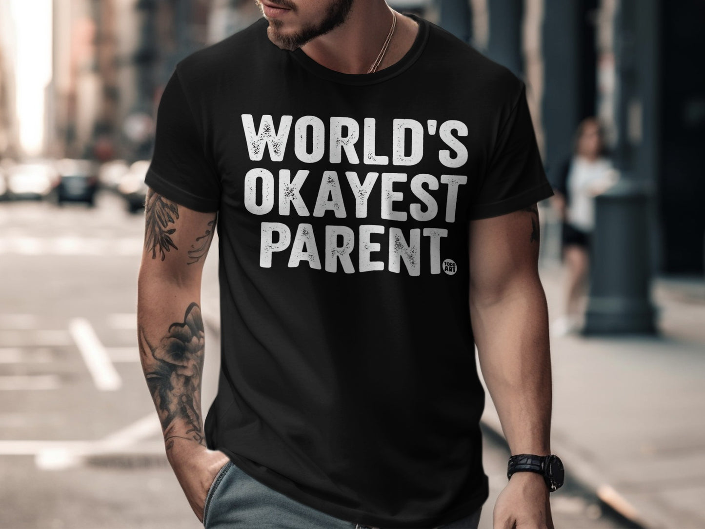 World's Okayest Parent Graphic T-Shirt for Casual Wear