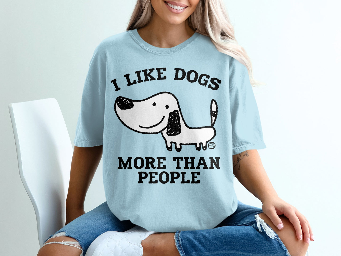 I Like Dogs More Than People Graphic T-Shirt