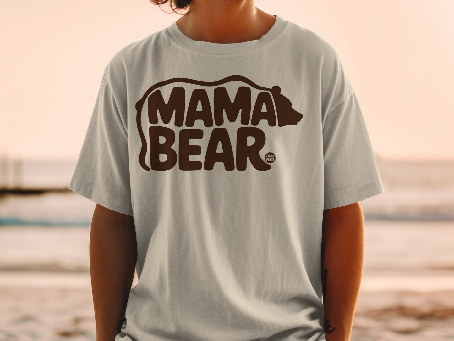 Mama Bear Graphic Design T-Shirt for Women