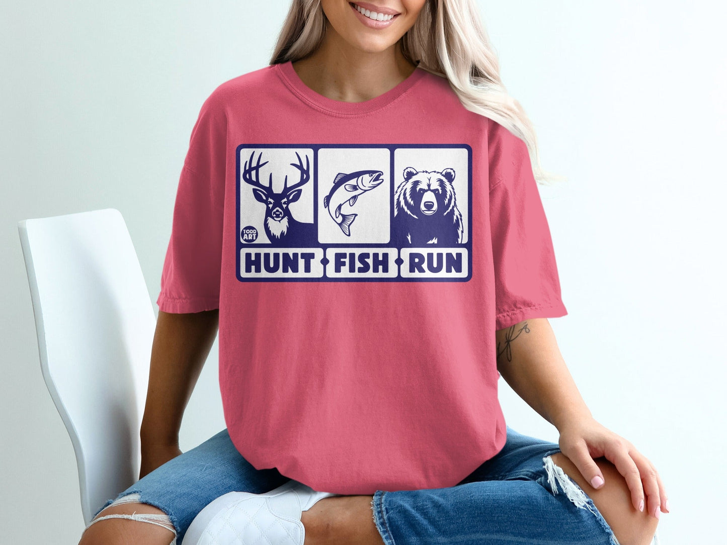 Hunt Fish Run Graphic Tee for Outdoor Enthusiasts