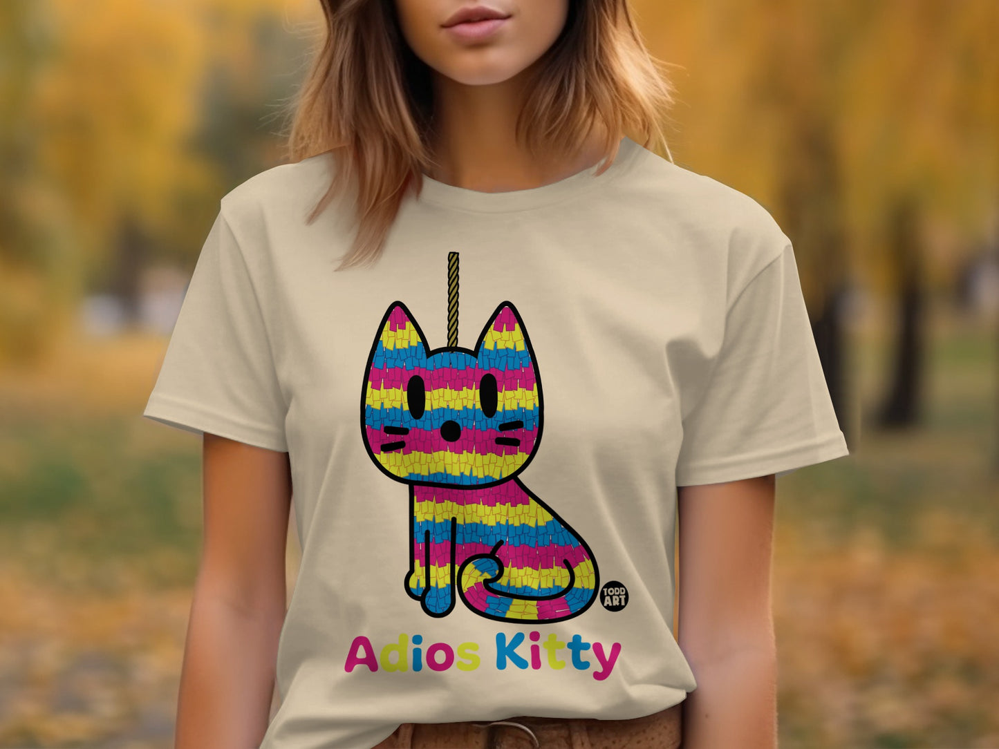 Adios Kitty Graphic Colorful Cat Shirt product