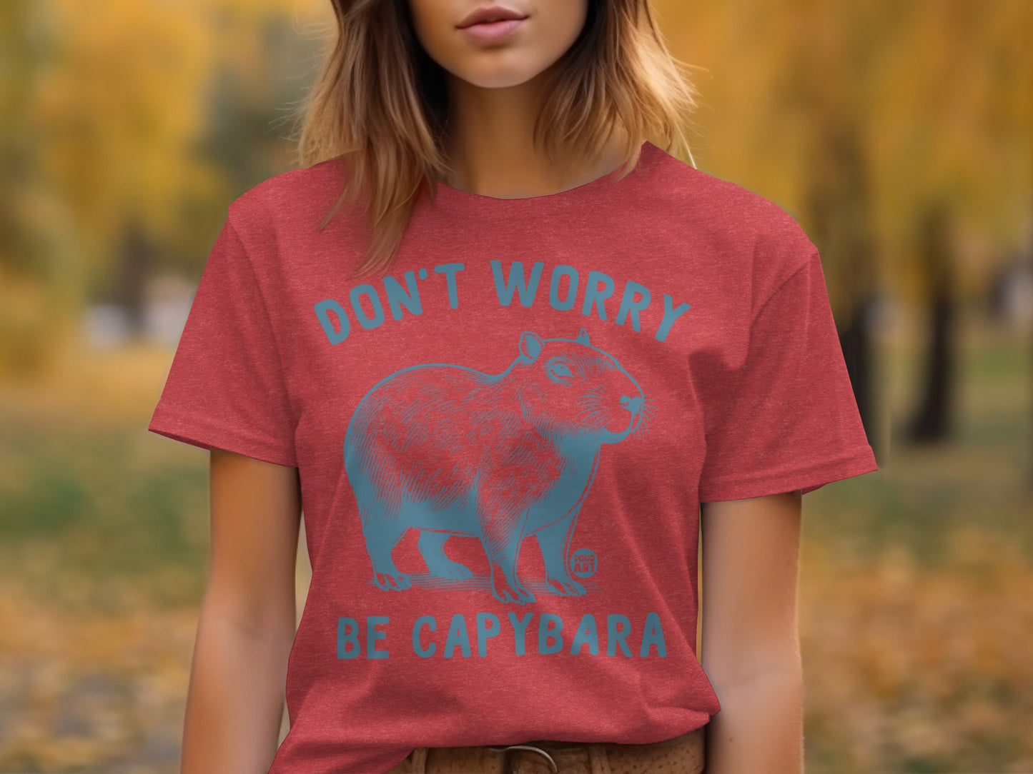 Don't Worry Be Capybara Graphic Shirt Casual Wear