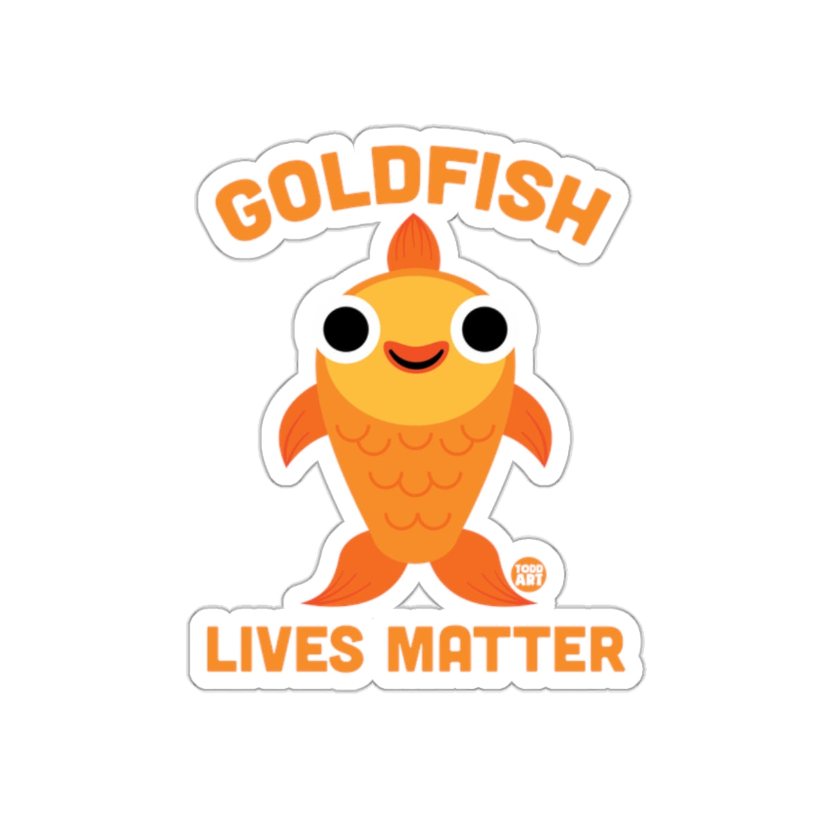 Goldfish Lives Matter Cute Illustration Sticker