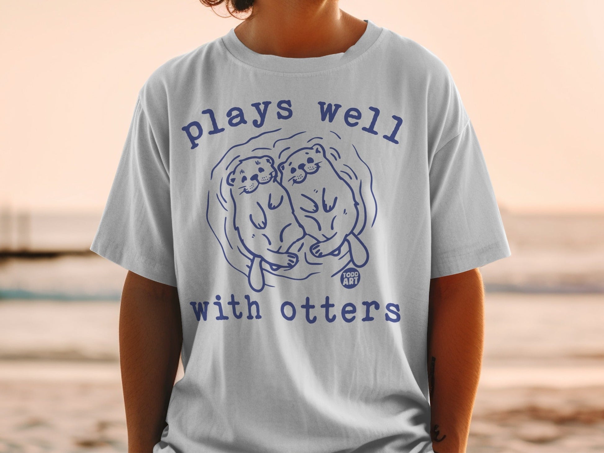 Plays Well With Otters Graphic T-shirt for Ocean Lovers