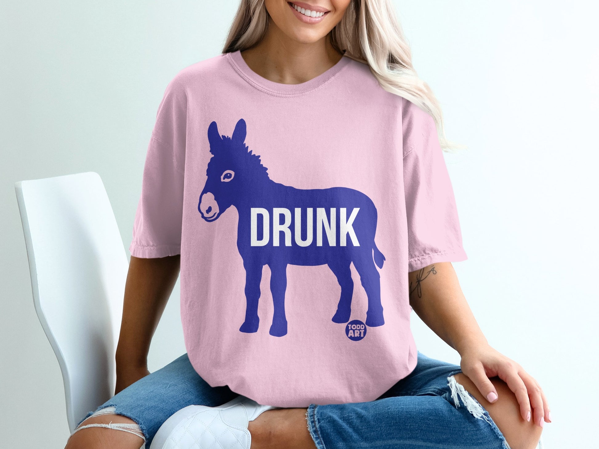 Drunk Donkey Graphic Design Novelty Clothing
