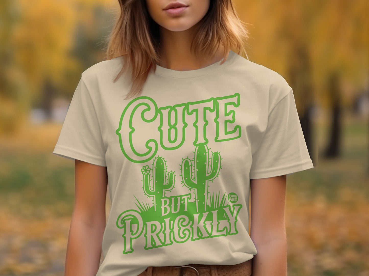 Cute But Prickly Cactus Graphic T-Shirt for Women