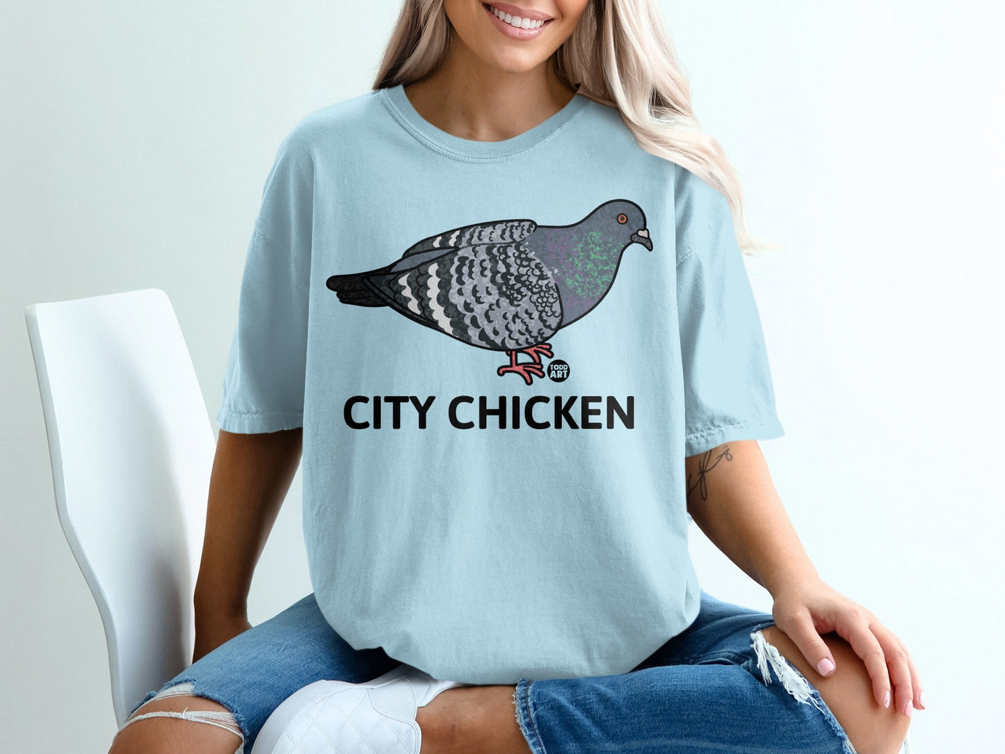 City Chicken Graphic Oversized Casual T-Shirt
