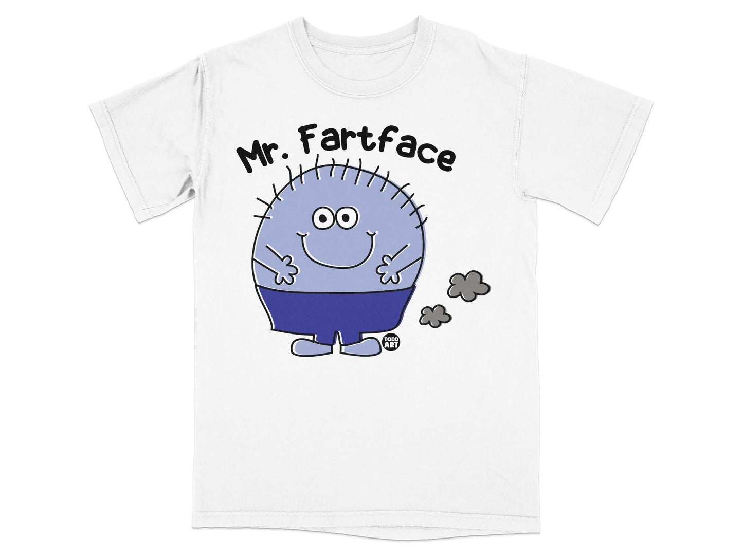 Mr. Fartface Cartoon Graphic Tee Fun Shirt Design