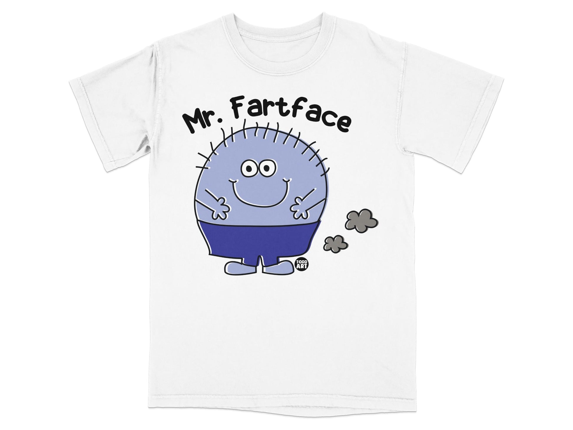 Mr. Fartface Cartoon Graphic Tee Fun Shirt Design