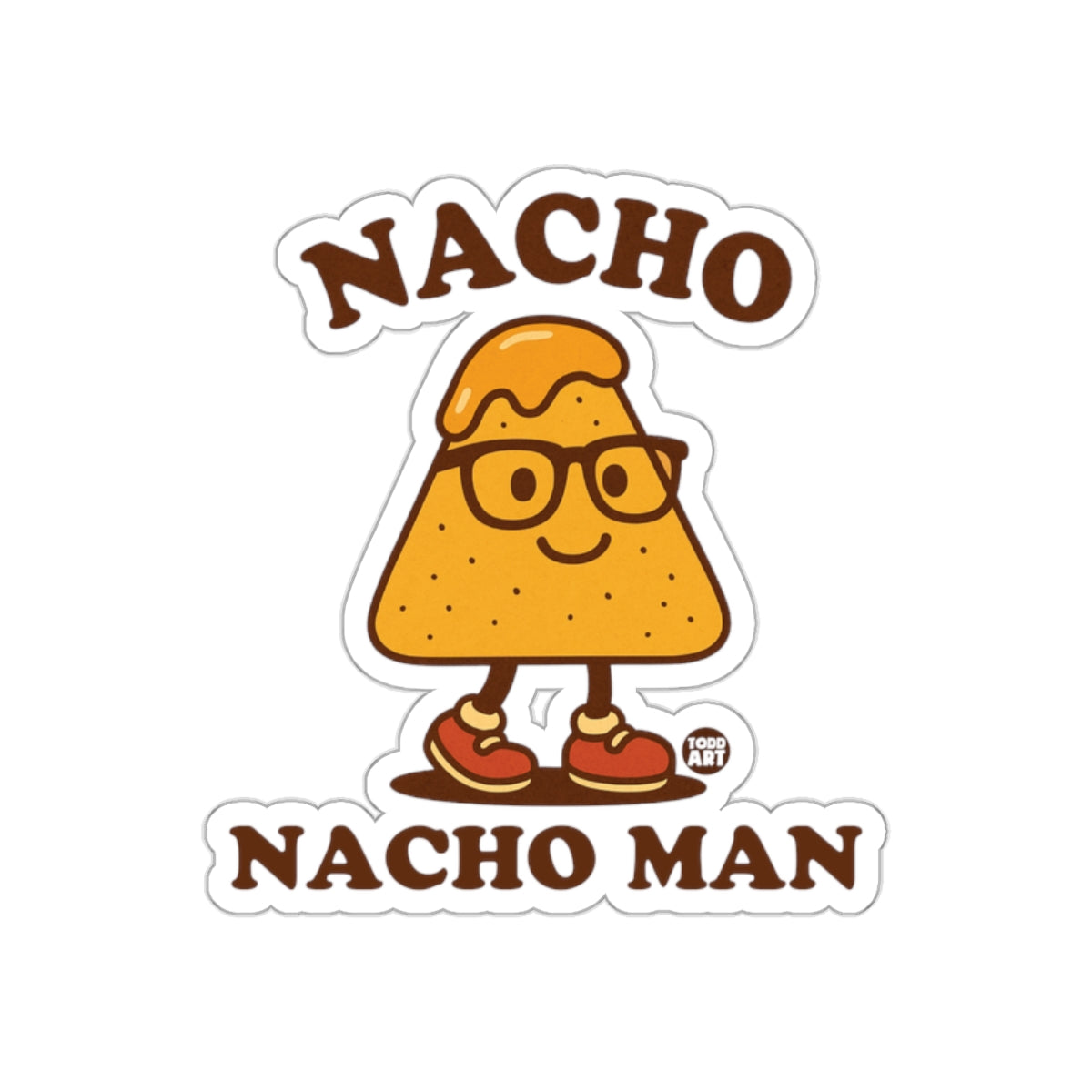 Cute Nacho Man Graphic Design Sticker Product