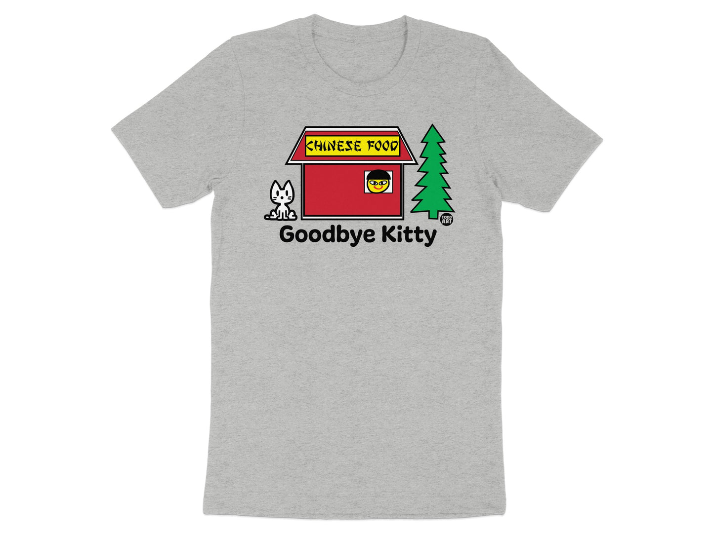 Goodbye Kitty Chinese Food Cartoon T-Shirt