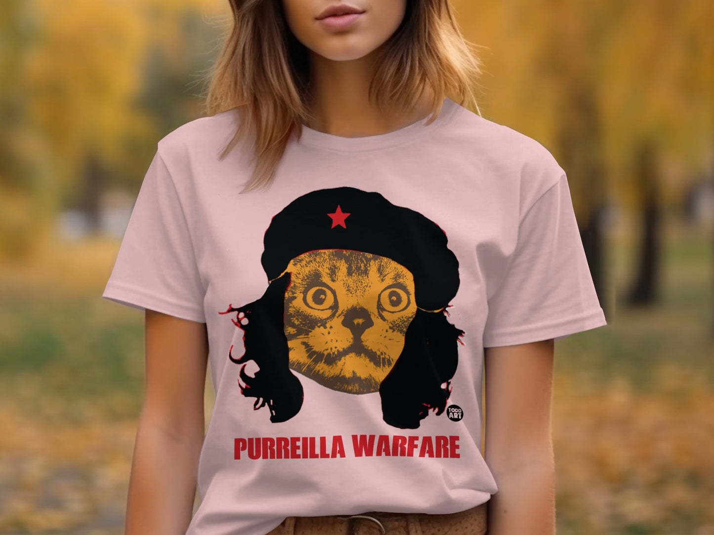 Purreilla Warfare Cat Print Graphic T-Shirt