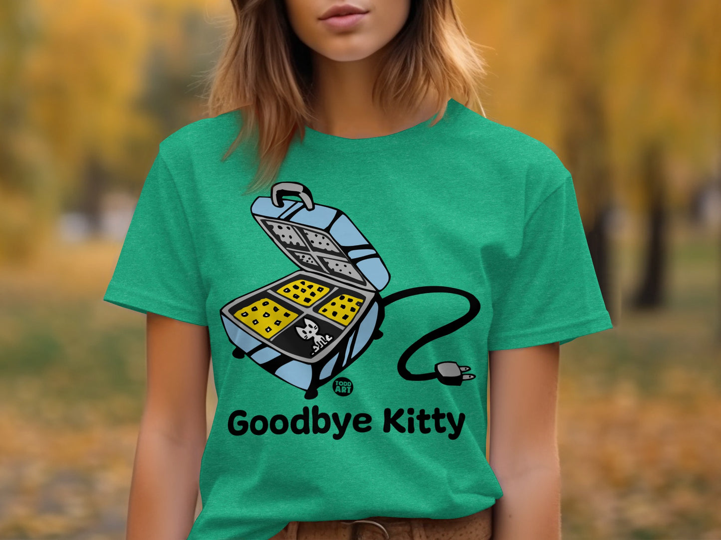 Goodbye Kitty Cat Design T-Shirt Funny Graphic