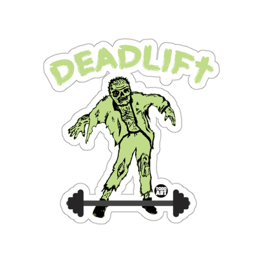 Deadlift Weightlifting Zombie Illustration Sticker