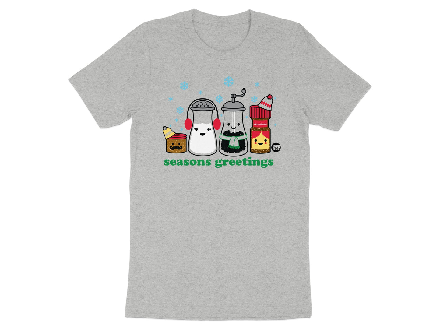 Whimsical Seasons Greetings Holiday Design Shirt