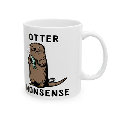 Silly Otter With Fish Todd Art Mug