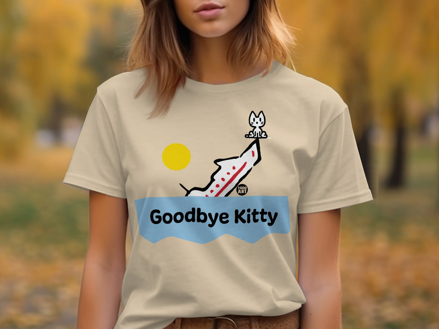 Goodbye Kitty Graphic Tee for Casual Outings