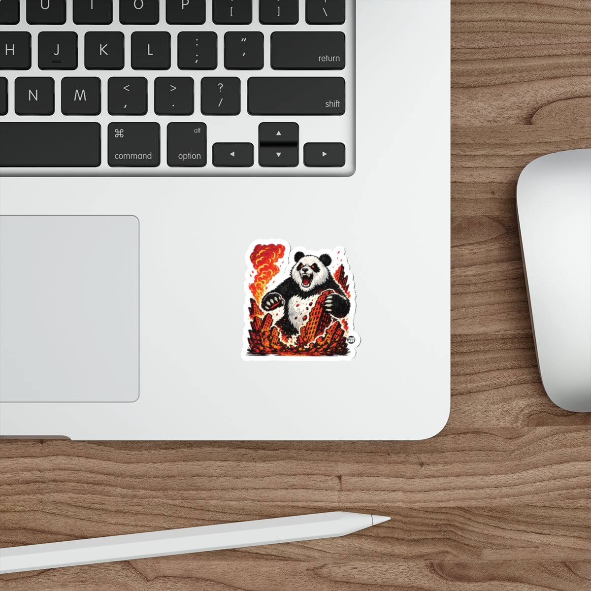 Aggressive Panda City Destruction Sticker 