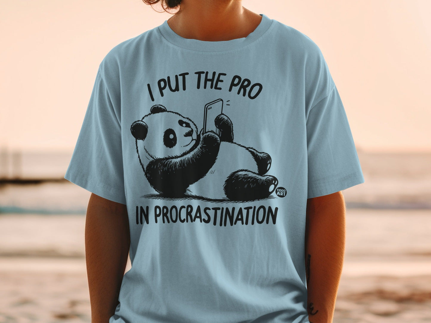 I Put The Pro In Procrastination Panda Shirt