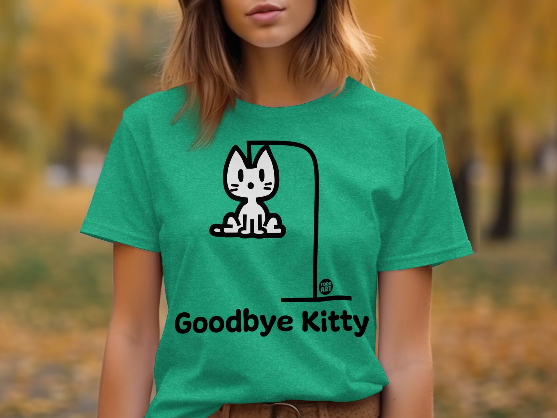 Farewell Kitty Fun Graphic Tee Perfect for Cat Lovers