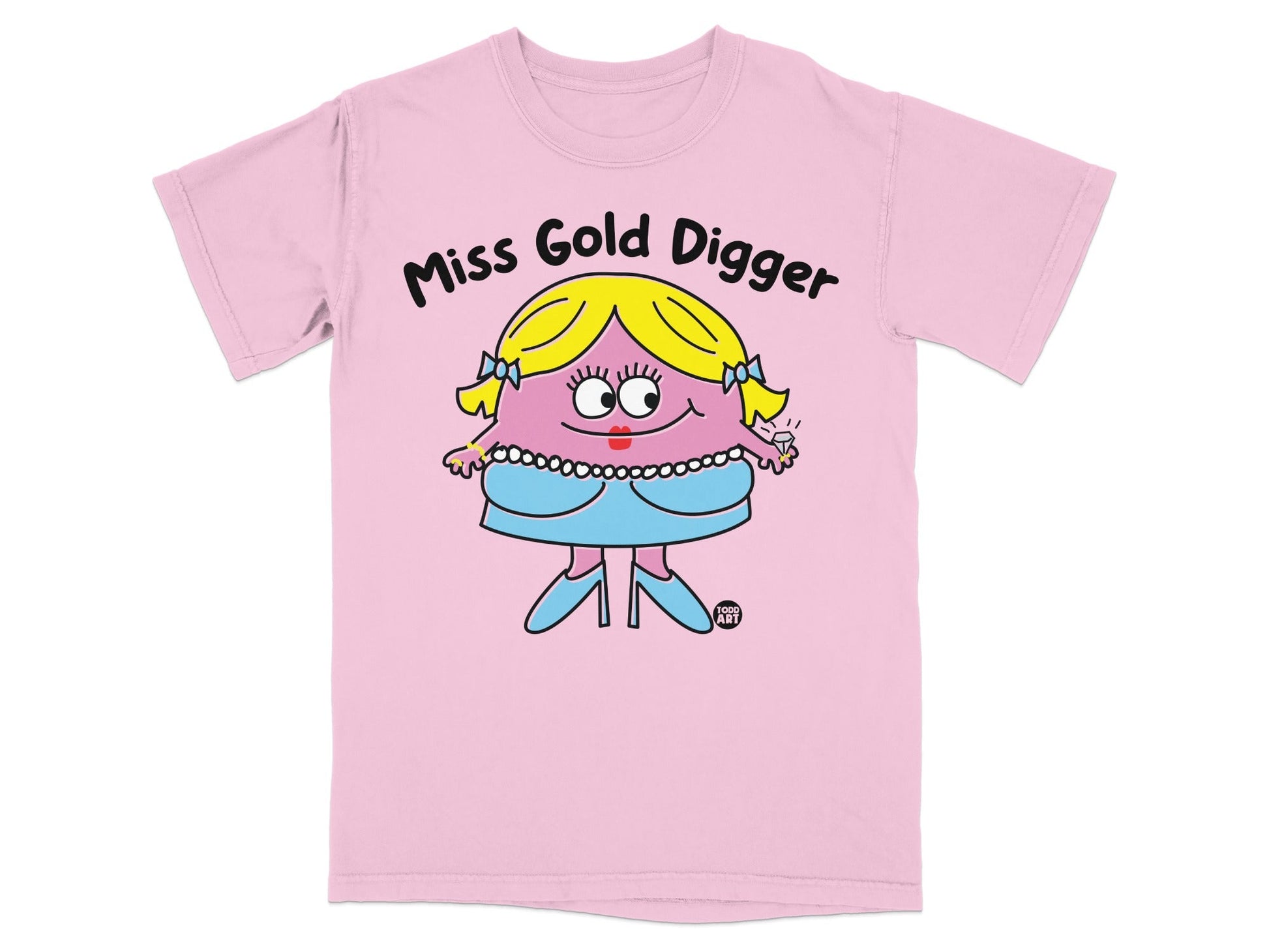 Miss Gold Digger Cartoon Character T-Shirt