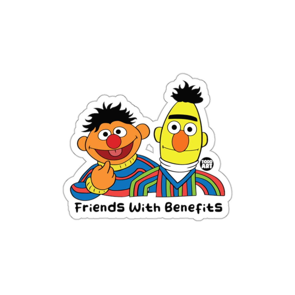 Friends With Benefits Cartoon Style Funny sticker