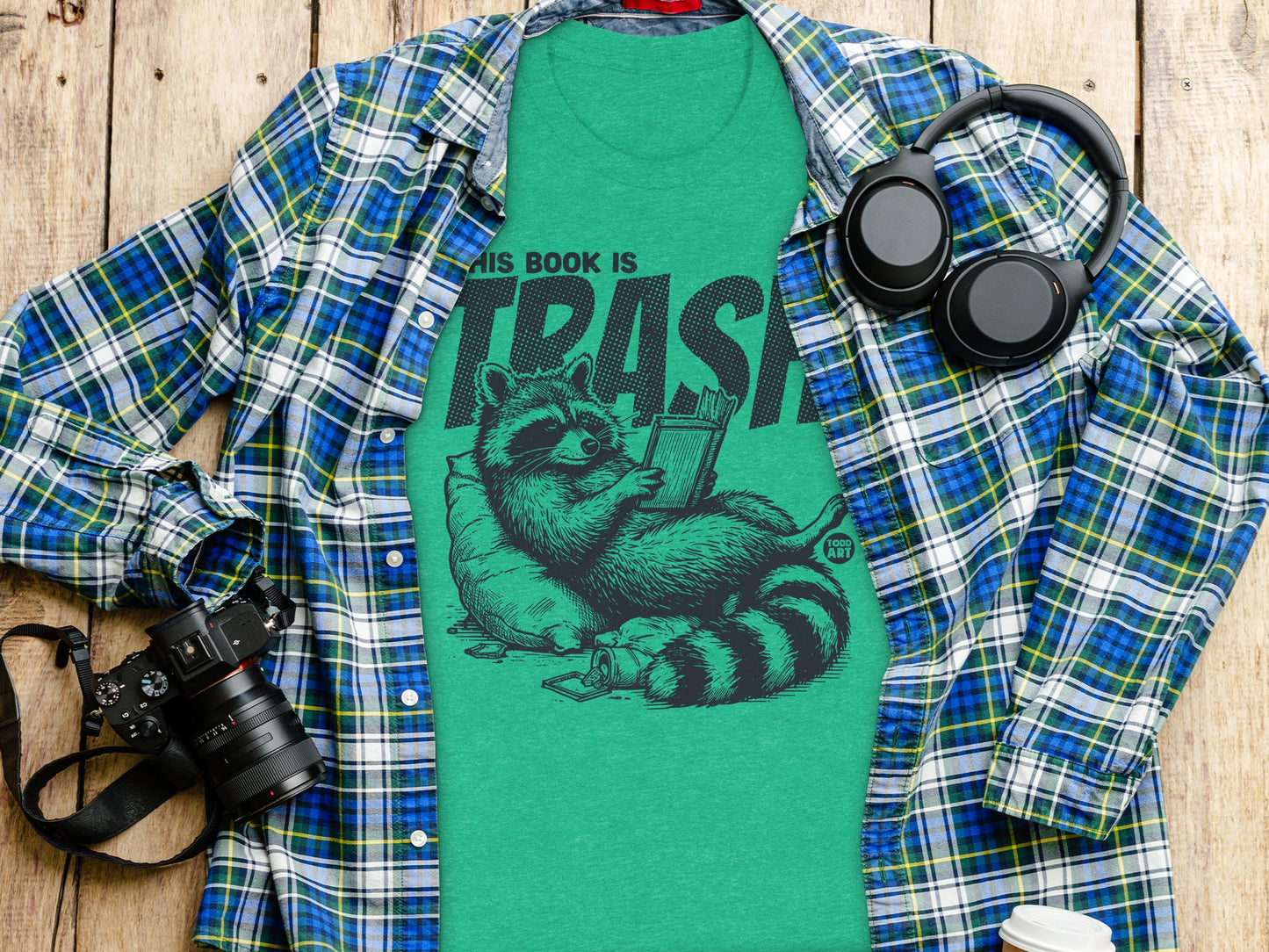 This Book is Trash Raccoon Graphic T-Shirt