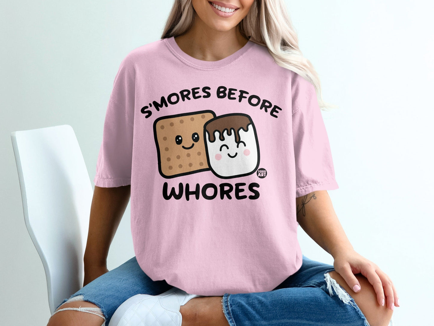 S'mores Before Whores Graphic T-Shirt Statement Tee