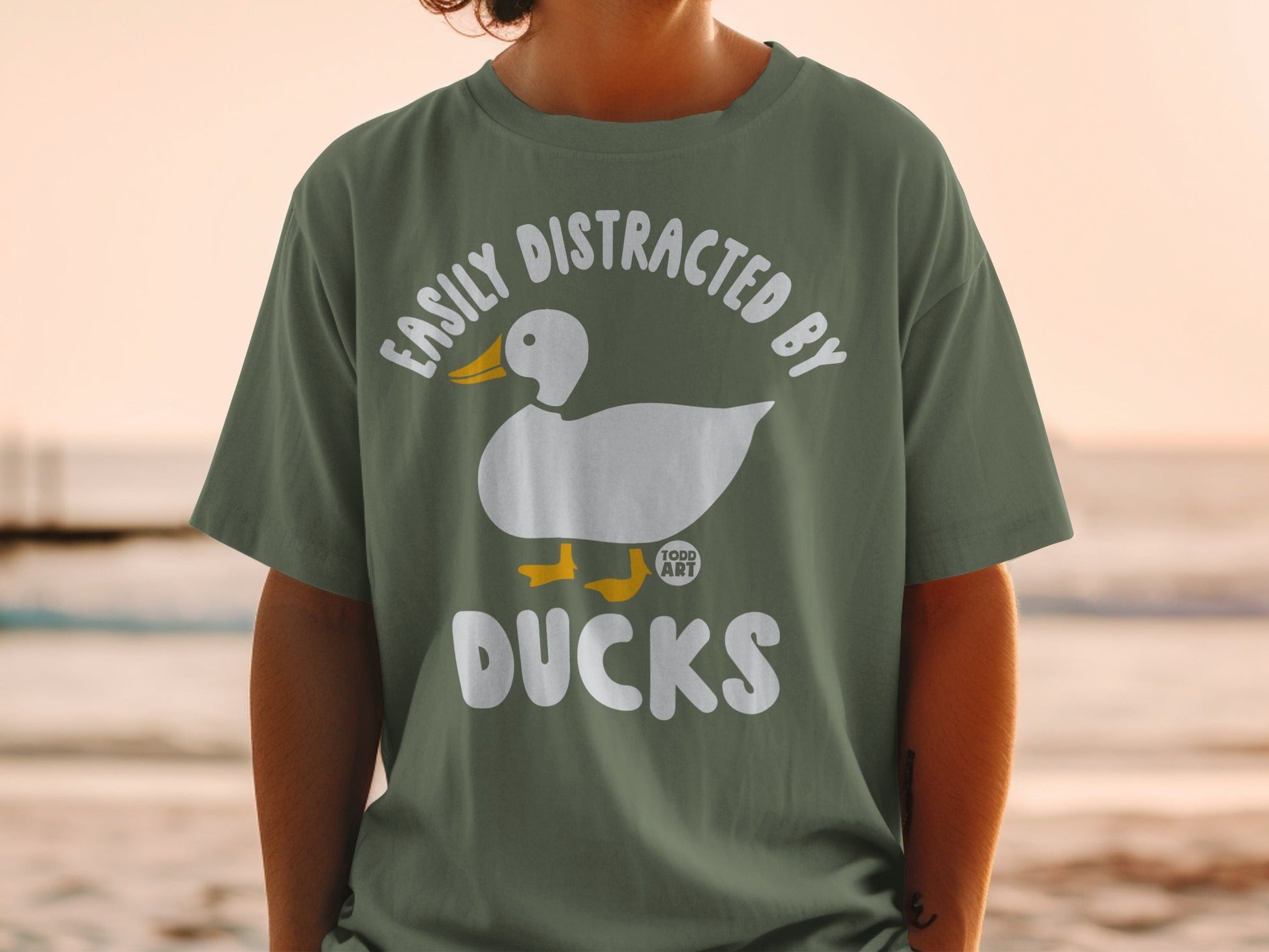 Easily Distracted By Ducks Cute Graphic T-Shirt