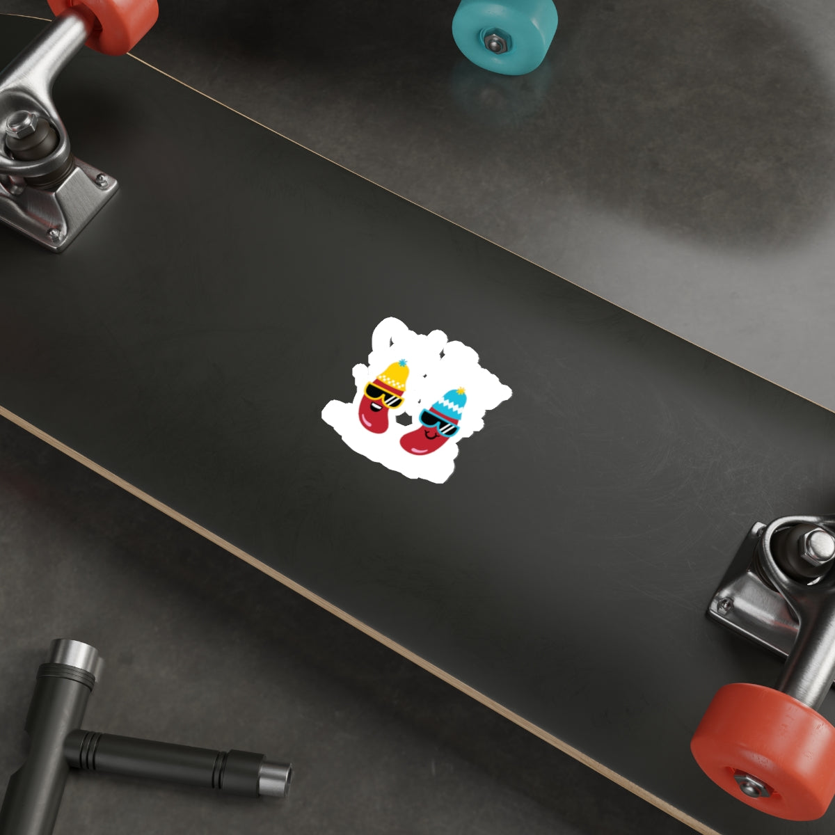 Cool Sunglasses Cartoon Characters Sticker for Skateboards