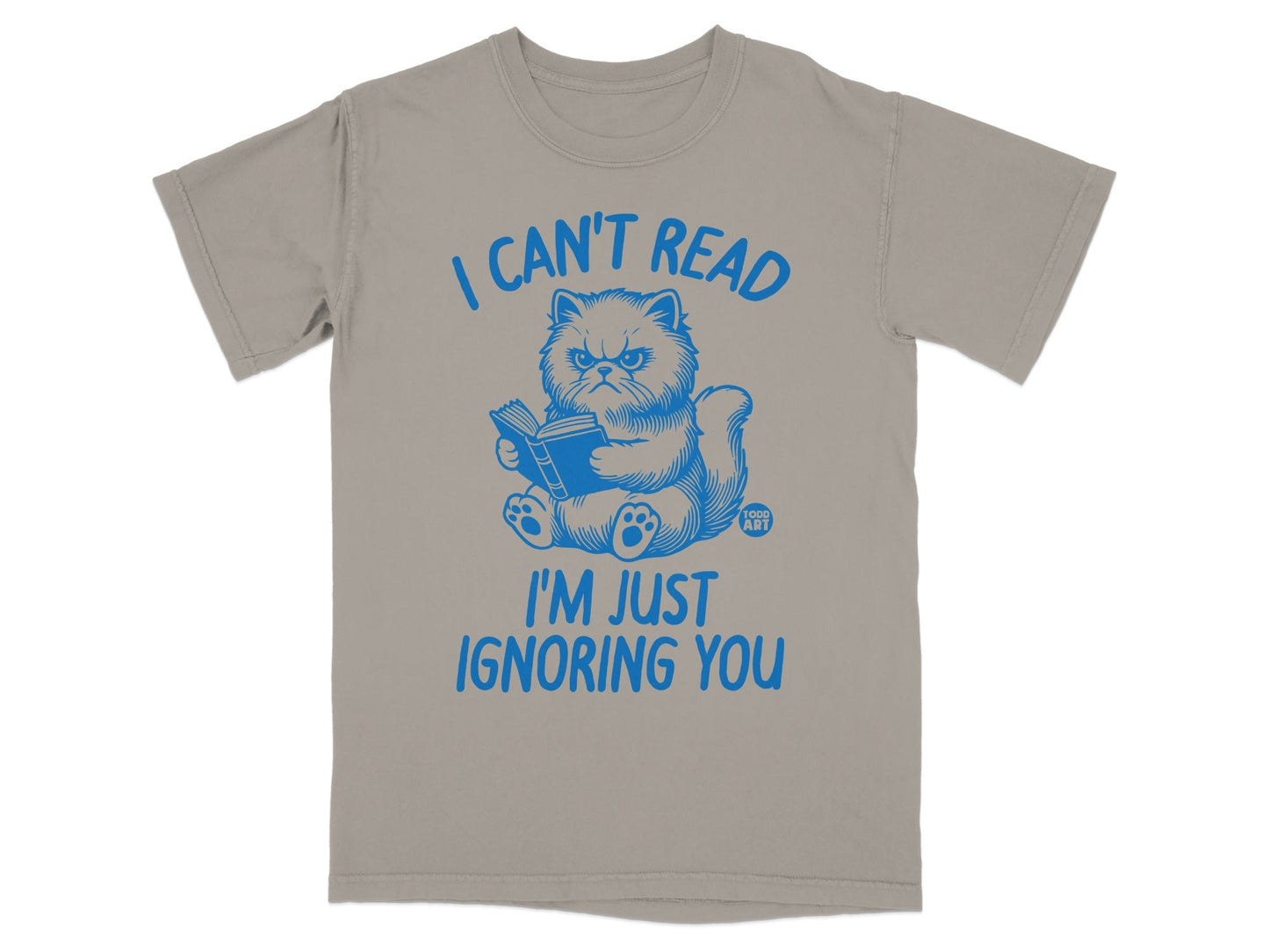 I Can't Read I'm Just Ignoring You Cat Print Shirt