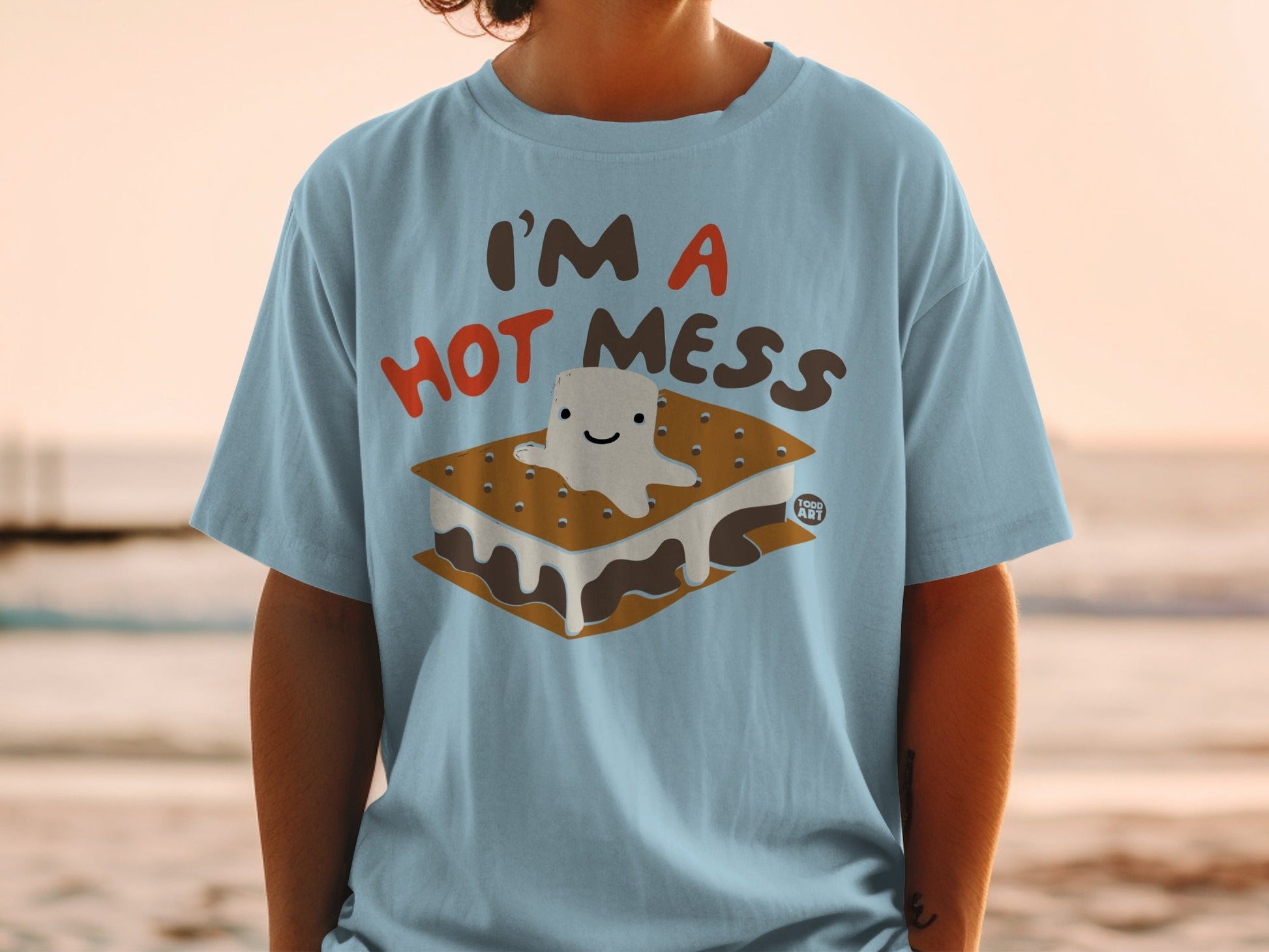 I'm A Hot Mess Cute Cartoon S'mores T-Shirt