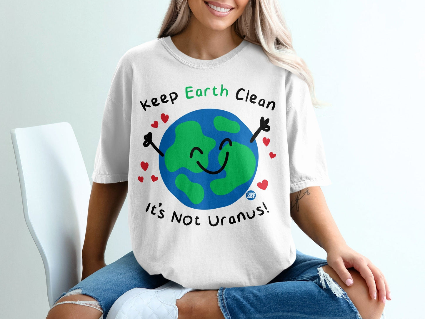 Keep Earth Clean It's Not Uranus Graphic T-shirt