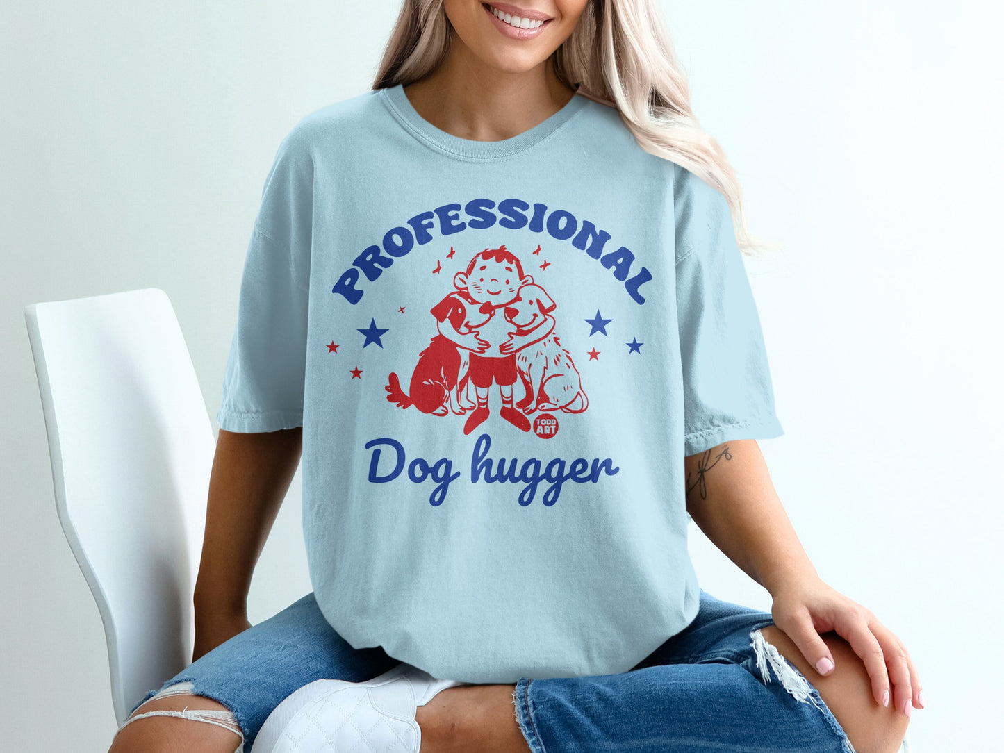 Professional Dog Hugger Graphic Tee for Dog Lovers