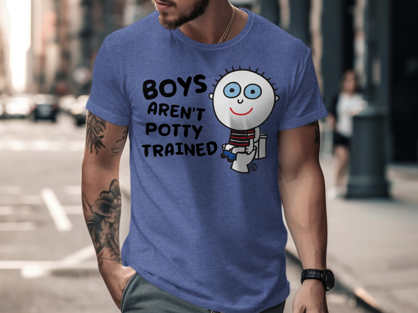 Boys Aren't Potty Trained Funny Graphic Tee Product