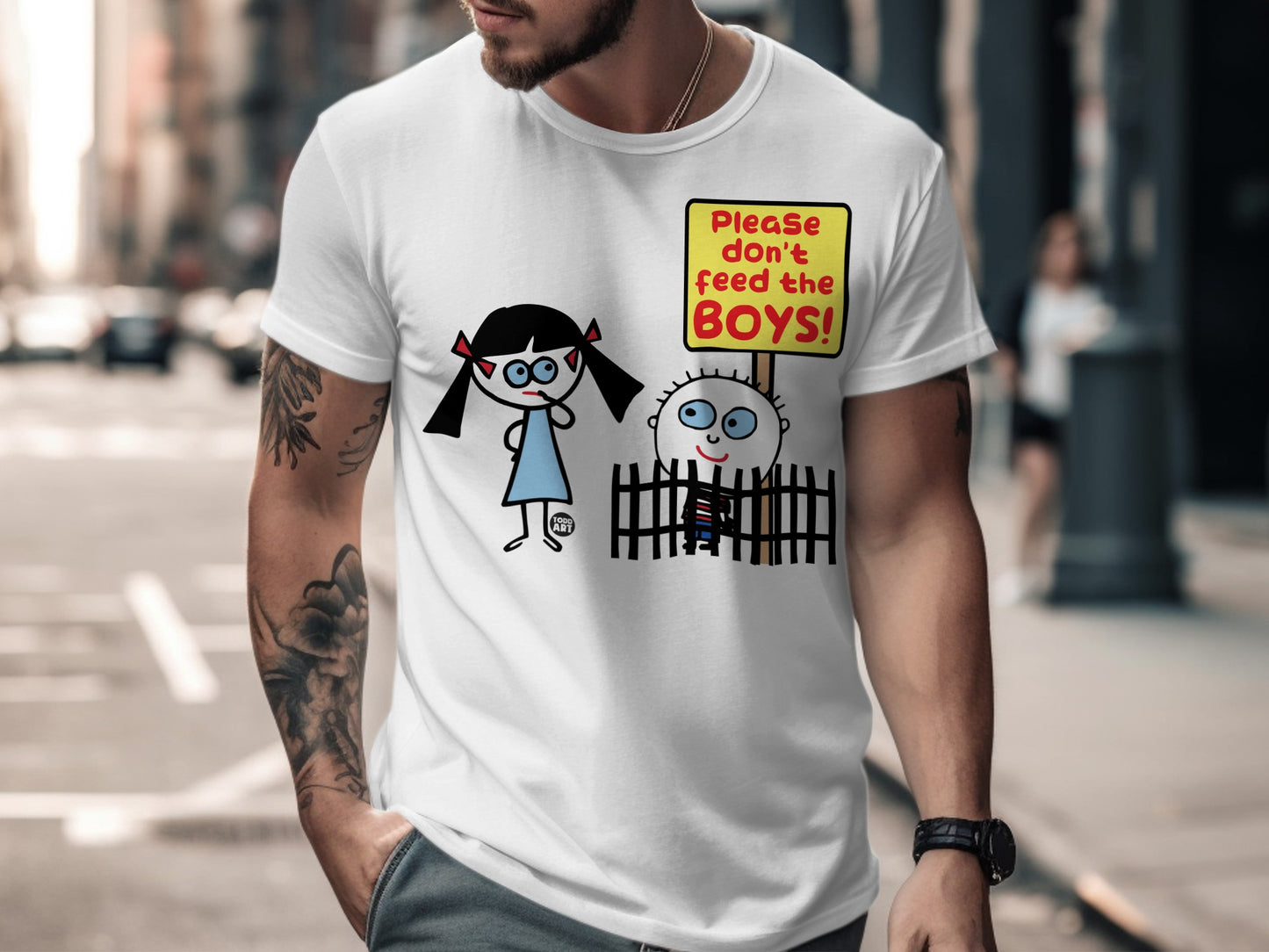 Please Don't Feed the Boys Graphic Tee