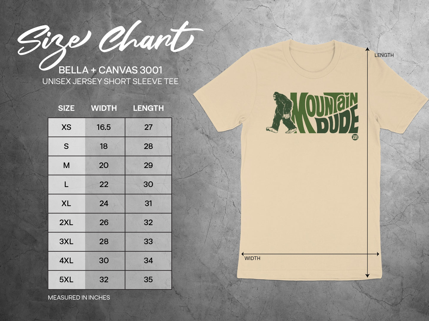 Mountain Dude Bella+Canvas 3001 Unisex T-Shirt