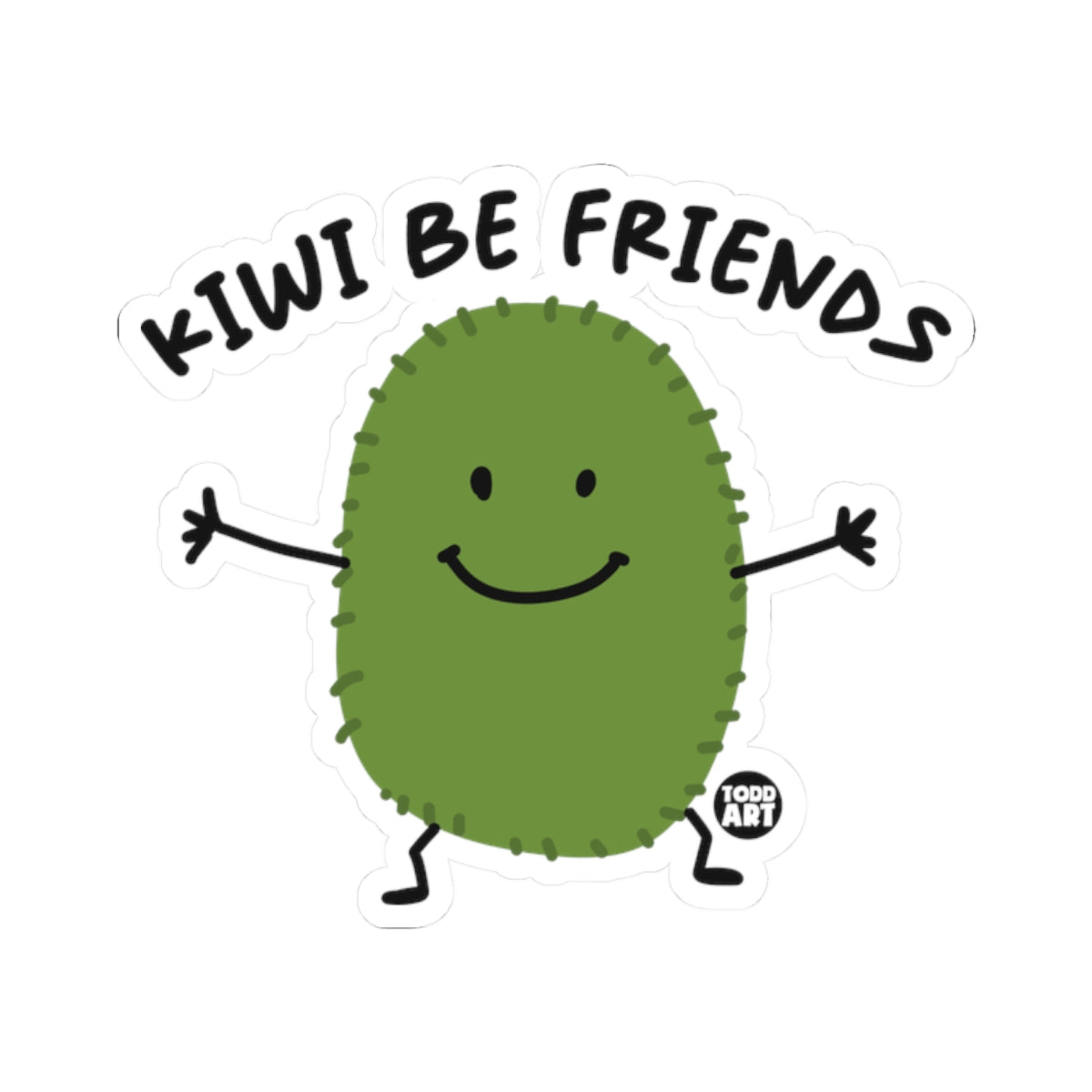 Happy CactusTodd Art Sticker