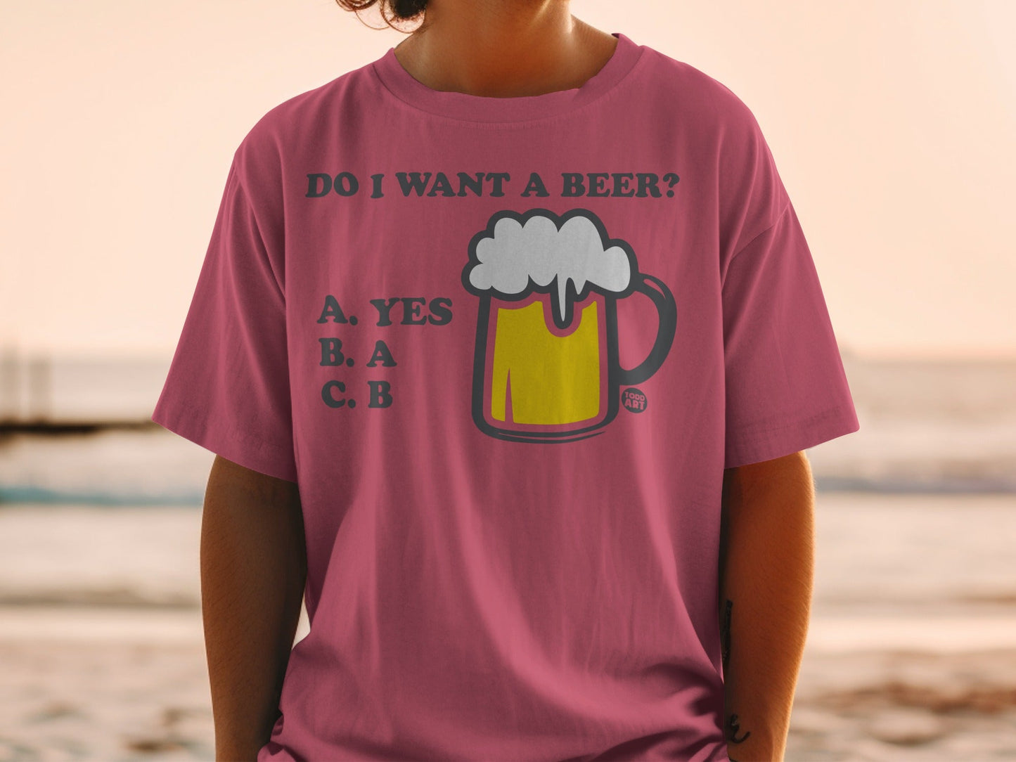 Do I Want a Beer Quiz Graphic Printed Shirt