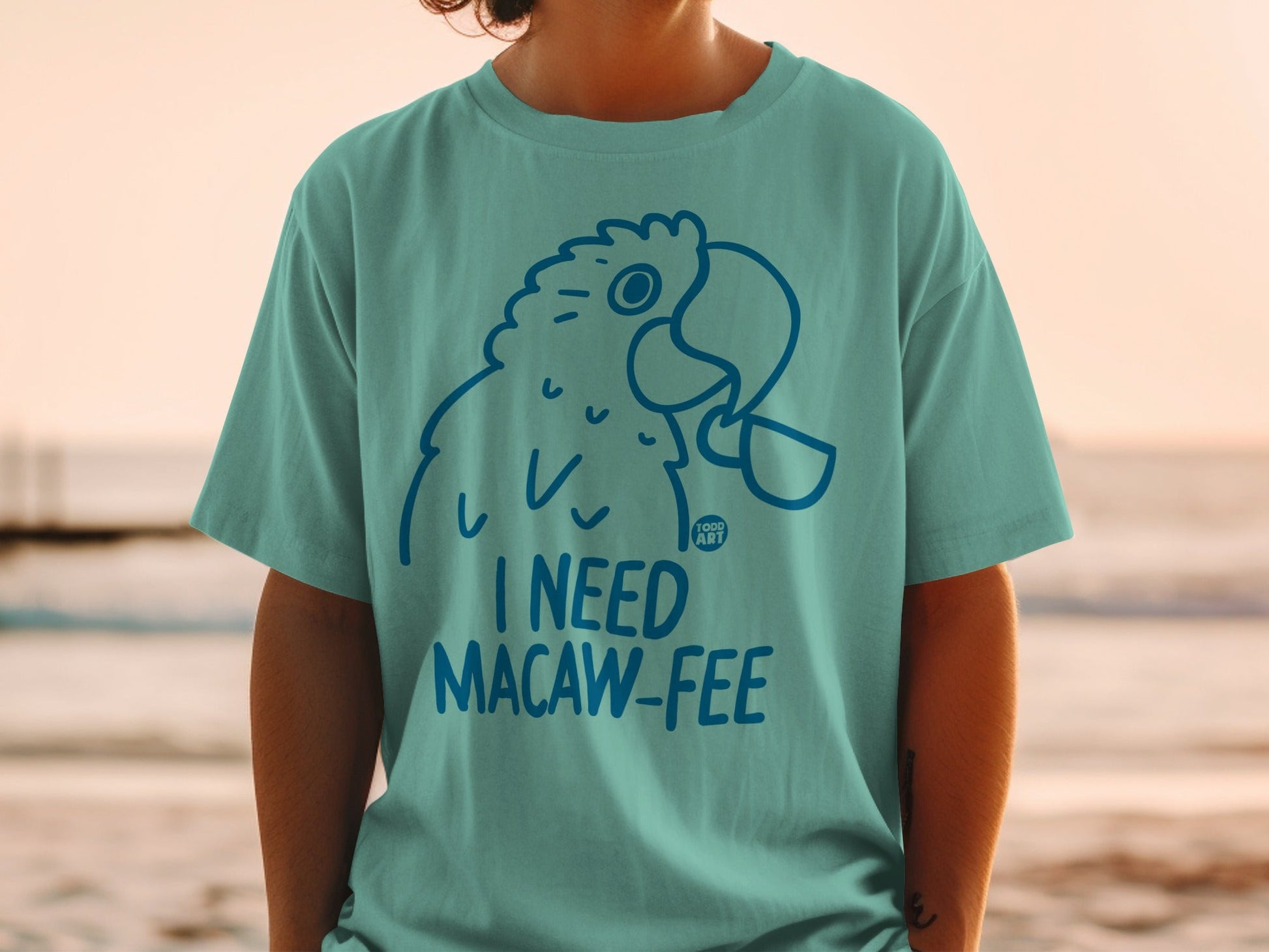 I Need Macaw-Fee Funny Parrot Illustration Shirt