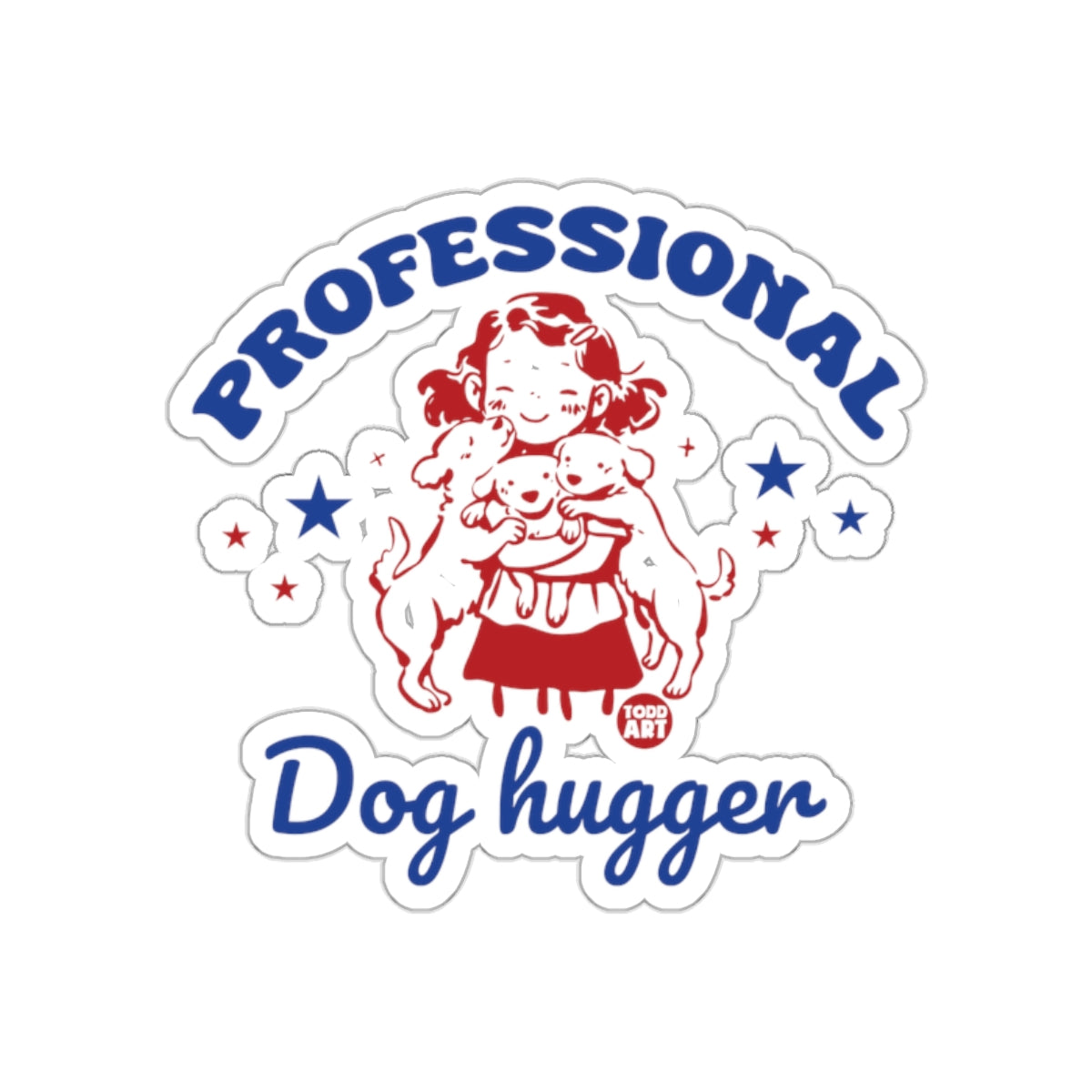 Professional Dog Hugger Vintage Design Sticker