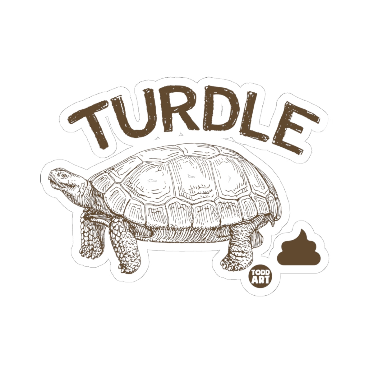 Turdle Todd Art Sticker