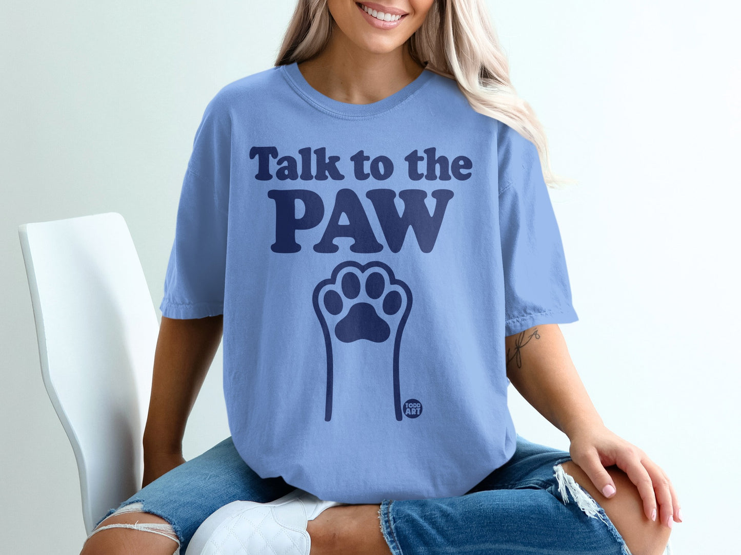 Talk to the Paw Graphic Short Sleeve T-shirt